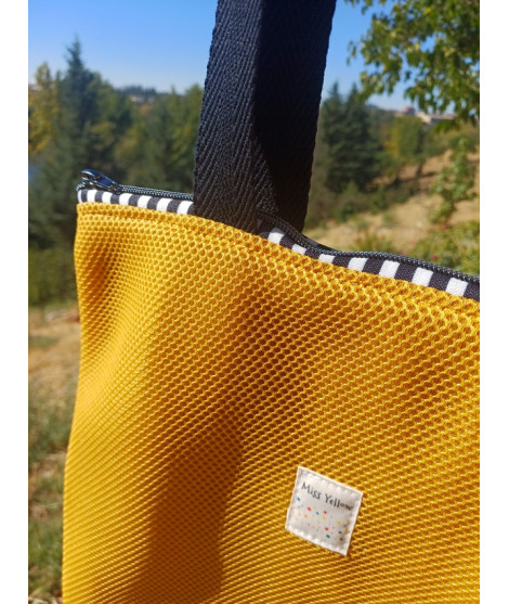 Tote Bag Mostaza Mesh 3D