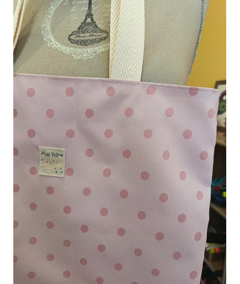 Tote Bag Lunares Rosa (Impermeable)